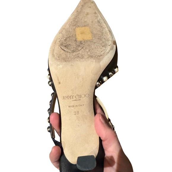 Jimmy Choo Black Pearl-Embellished Heels - Picture 10 of 11